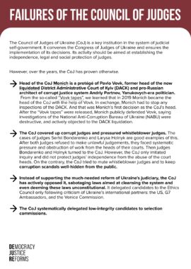 Failures of the Council of Judges