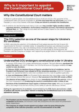 Why is it important to appoint the Constitutional Court judges