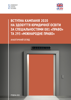 Вступна кампанія 2020 на здобуття юридичної освіти за спеціальностями 081 “Право” та 293 “Міжнародне право”